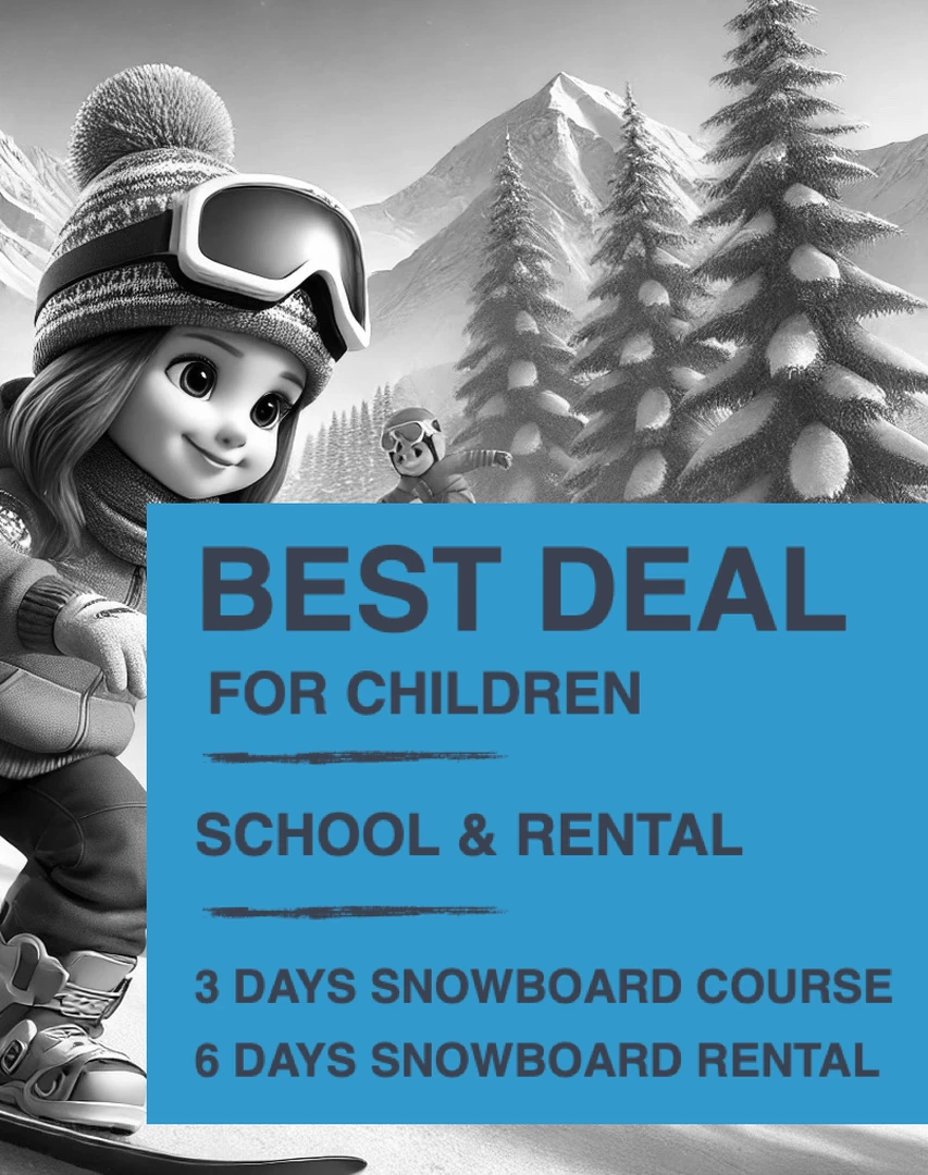 <span style="font-size:1.333rem;color:#44c2e3;">Snowboard Package offer for children - available during the entire season:<br /><span style="font-size:20px;"><span style="text-decoration:underline;">                                               </span></span><br /></span>
