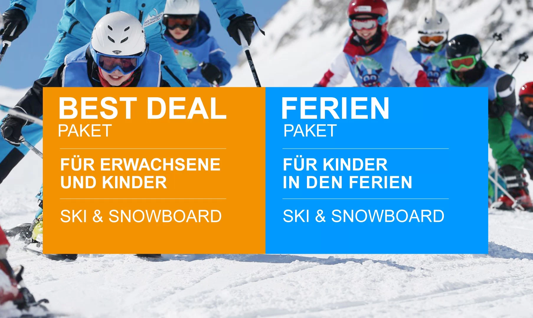 FERIEN PAKET & BEST DEAL Kurs und Verleih Pakete für Kinder in Kaprun