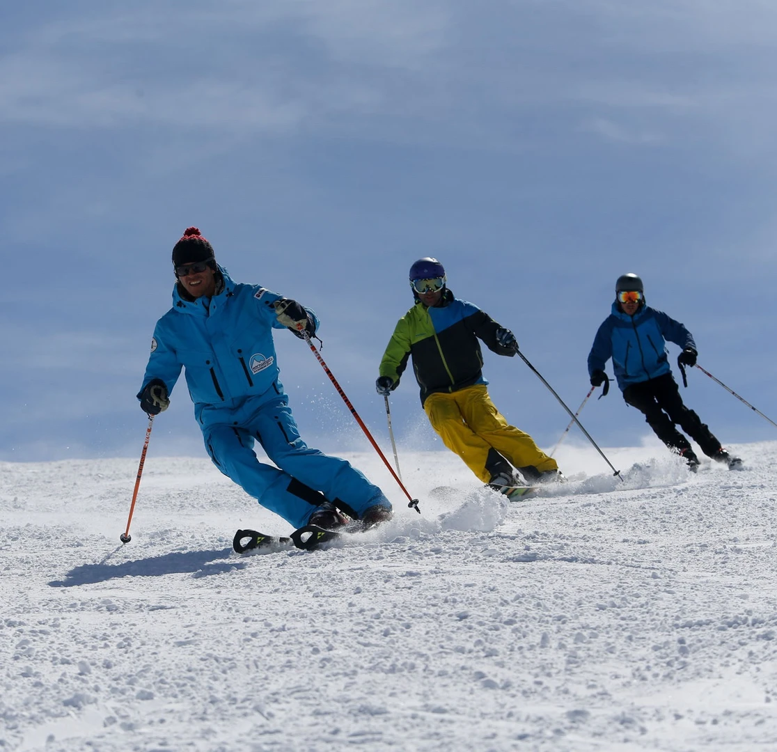 <span style="color:#5e5c5c;">Ski Group Lesson:<br /><span style="font-size:1.222rem;">We bend your knees since 1995!</span></span>